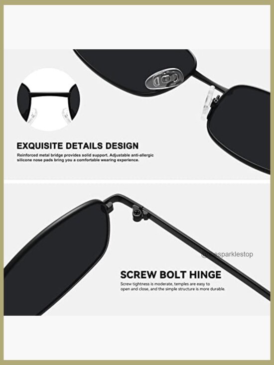Retro Small Square Frame Sunglasses with UV400 Protection